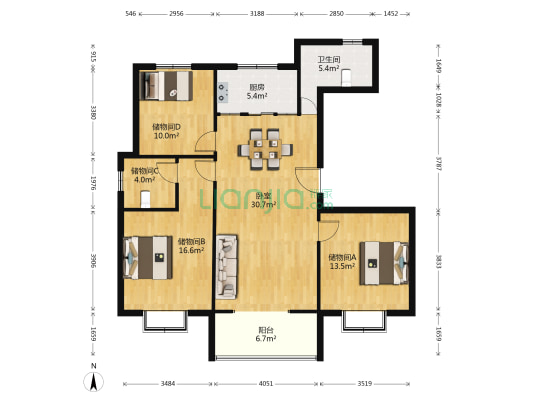 漕湖花园五区 1室0厅1卫 121平方