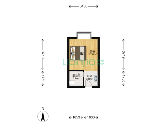 屠甸路 1室0厅1卫 30平方
