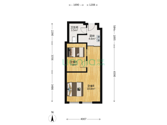 凯马汽车用品城 2室0厅1卫 44平方