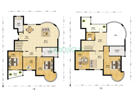 世纪高尔夫公寓 5室3厅2卫 231平方