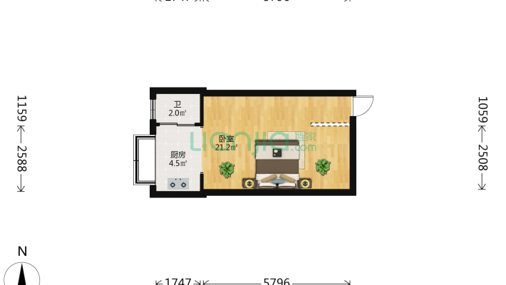 乐酷公寓二手房实景图