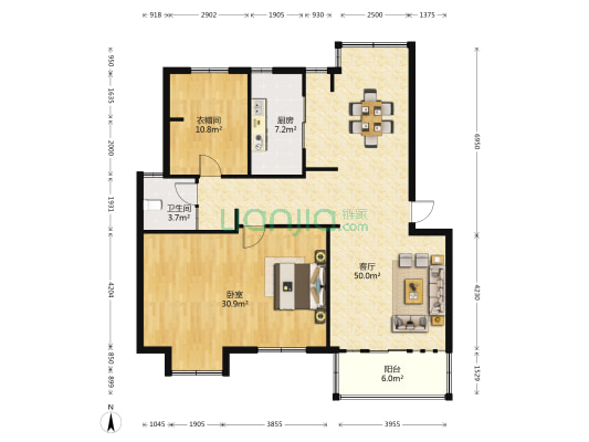 悦盛花苑 1室1厅1卫 128平方