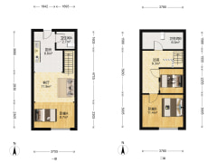 集中供暖跃层户型 拎包入住 业主诚意出售-涿州同善园银座户型图