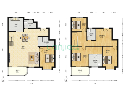 紫薇国际生态城 5室1厅4卫 234平方