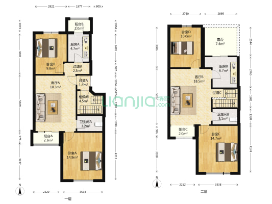 紫南家园 4室2厅2卫 160平方