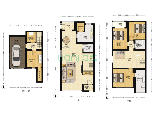 静之湖度假山庄 3室1厅3卫 210平方