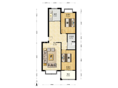 冠云路 正规南北通透两居，好楼层，带地下室，急售-涿州宏远景园户型图