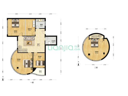 井冈山路545号 4室1厅1卫 157平方