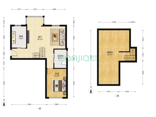 裕华园 1室1厅1卫 117平方