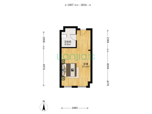 泰富商业广场 1室0厅1卫 40平方