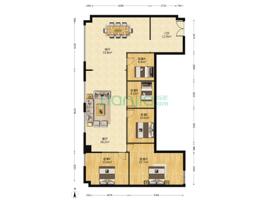 太奥国际 5室2厅0卫 241平方