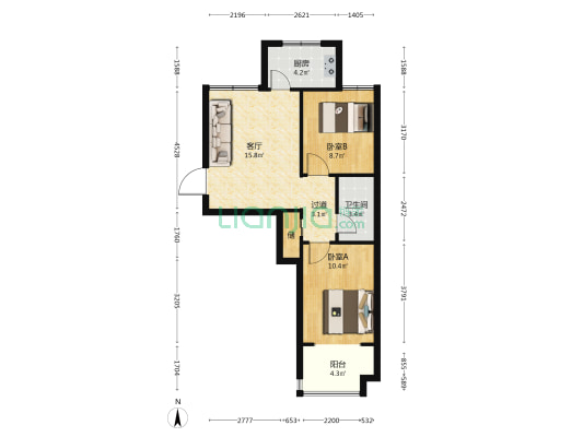 丰逸小区 2室1厅1卫 66平方