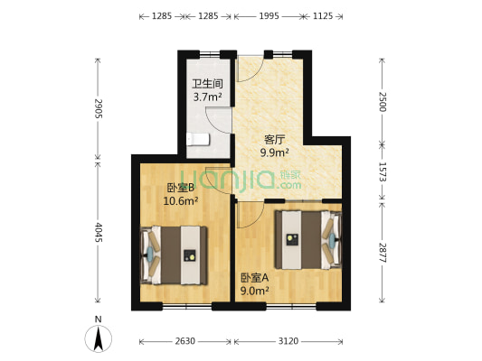 共和新路710弄 2室1厅1卫 42平方