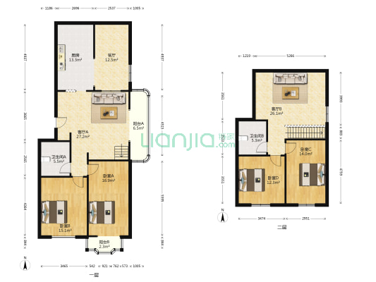 恋日花园 4室3厅2卫 168平方