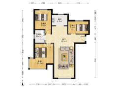 南北通透，配套齐全，采光无遮挡-涿州K2狮子城南区户型图