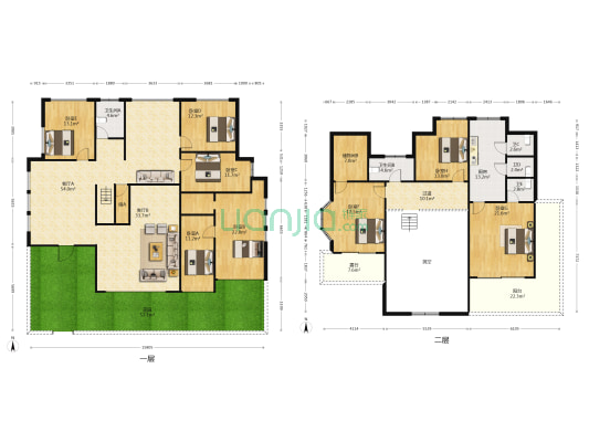 锦绣名园 8室2厅5卫 317平方