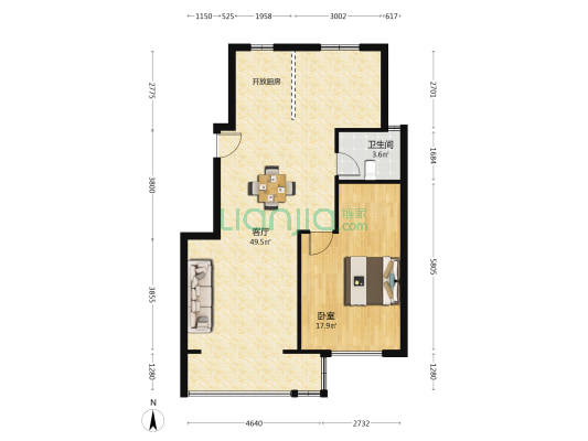 绿意创意产业园 1室1厅1卫 86平方