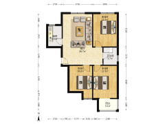 水榭春天 3室1厅 南 北-涿州水榭春天户型图