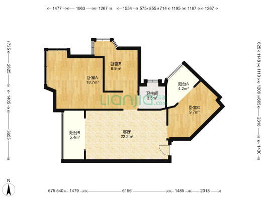 湘西职院家属院 3室1厅1卫 86平方