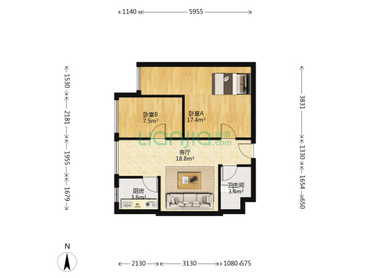 弘德缘小区，位于东兴北街，交通购物方便-户型图