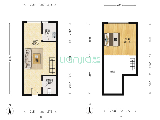 金泉大厦 1室1厅1卫 56平方