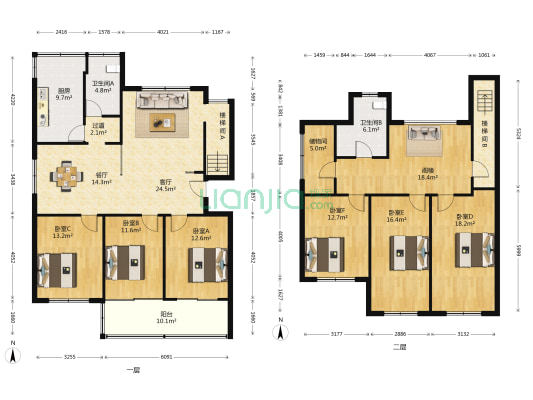 协力园 6室2厅2卫 200平方