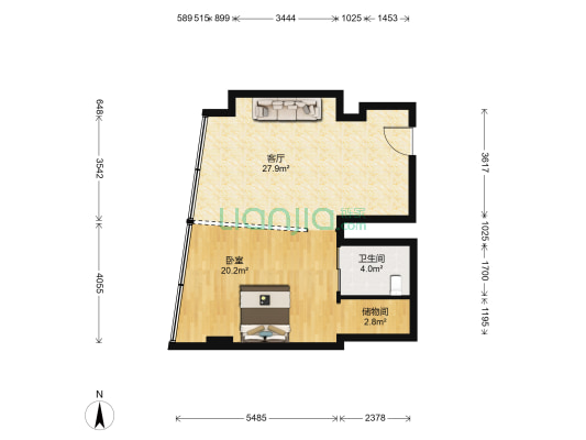 苍松路151号 1室1厅1卫 42平方