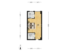 名流美域 精装修 一居室 中间楼层 业主靠谱-涿州名流美域户型图