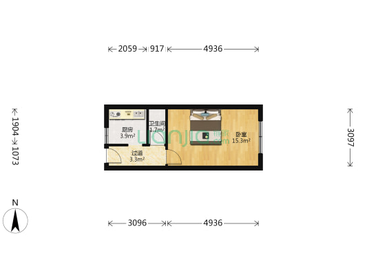 胜芳街 1室0厅1卫 32平方