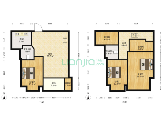 世欧澜山 4室1厅2卫 121平方