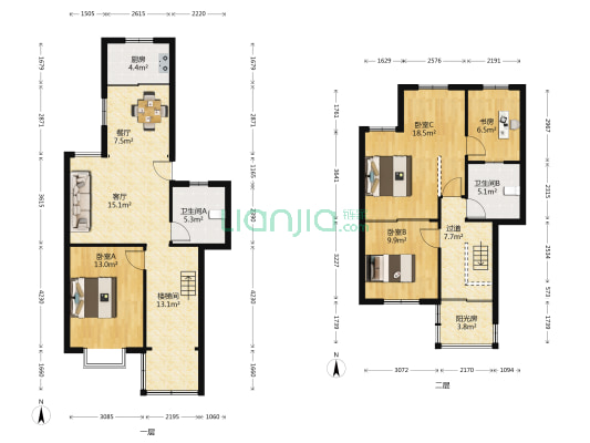 江南世家 4室2厅2卫 133平方