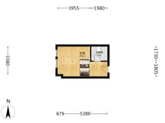 国富公寓 1室0厅 西-涿州国富公寓户型图