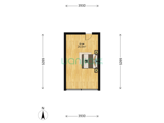 汇丰中央广场 1室0厅0卫 38平方
