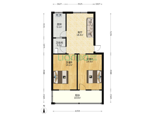 宏达化工小区 2室1厅1卫 78平方