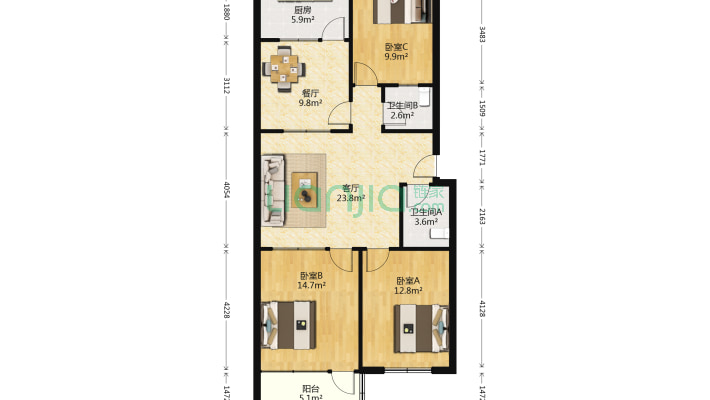 司法局宿舍二手房实景图