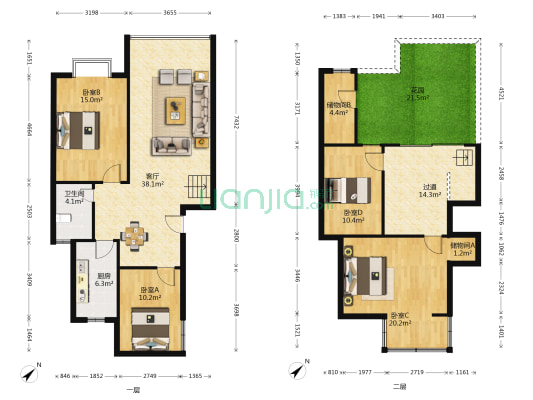 唐正佳苑 4室1厅1卫 142平方
