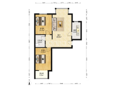 精装修 明卫 南北通透2居 主卧阳台 高楼层 边户-涿州名流美域户型图