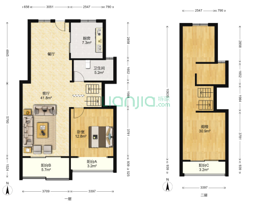 阳光世纪花园云杉苑 1室1厅1卫 121平方