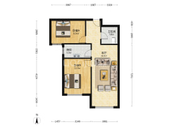 狮子城 精装两居 楼栋位置好 好楼层 视野佳-涿州K2狮子城南区户型图