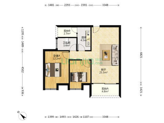 龙宸梧桐郡府 2室1厅1卫 79平方