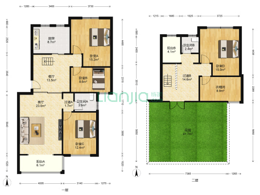 东阳豪庭南区 4室2厅2卫 159平方
