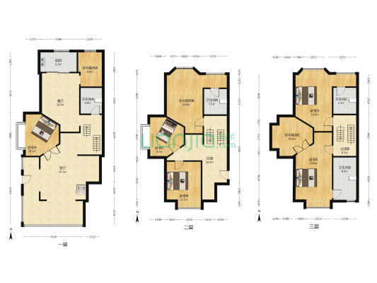 广兴华花园 8室2厅4卫 261平方