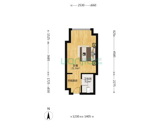 琶洲新村 1室0厅1卫 38平方