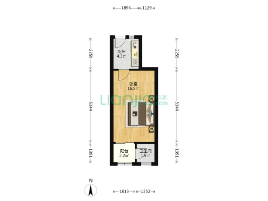 小教场散盘 1室0厅1卫 33平方