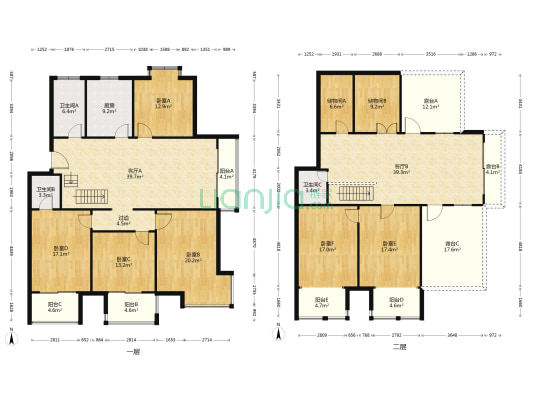 鹅湖花苑 6室2厅3卫 226平方
