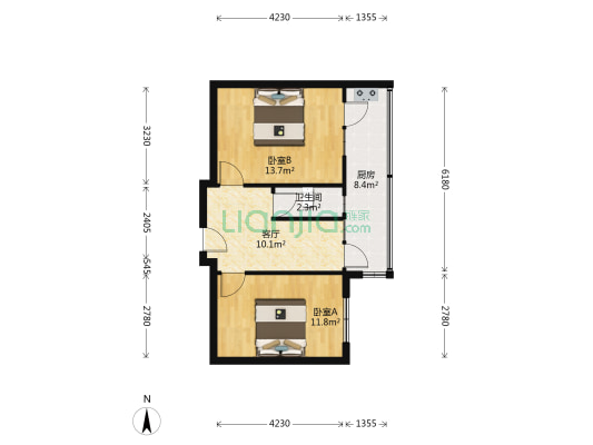 107边上 已经老小区改造  业主新装修的-户型图