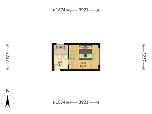 城垣里 1室1厅0卫 32平方