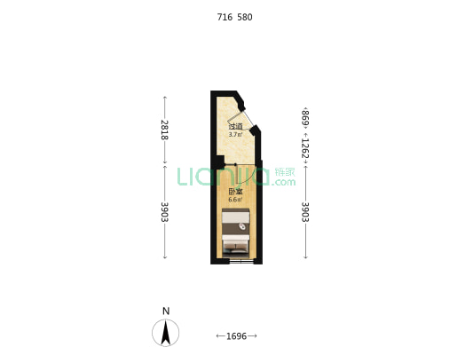 西绒线胡同 1室0厅0卫 17平方