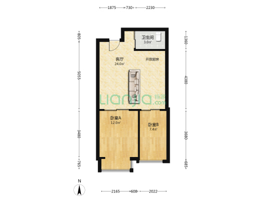 复兴小区 2室1厅1卫 60平方