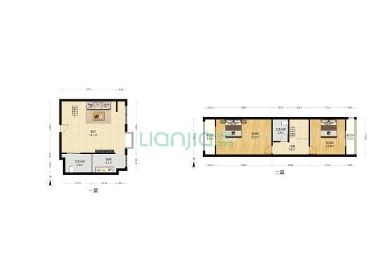 金实小区华秋园 2室1厅2卫 126平方
